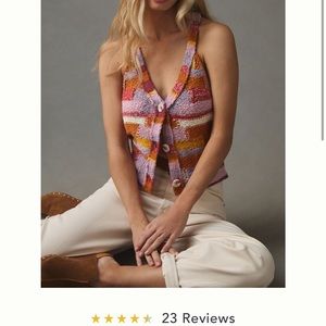 Anthropologie Pilcro Patchwork Sweater Vest